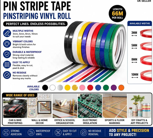 Pin stripe tape pinstripe roll - tape,