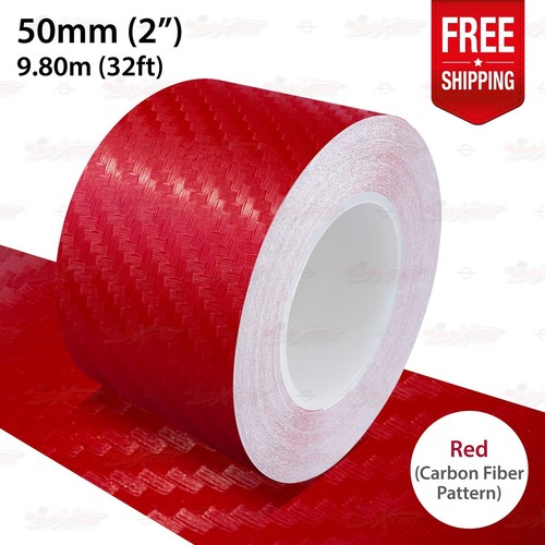 Carbon fiber red 50mm roll - 50mm, 2"