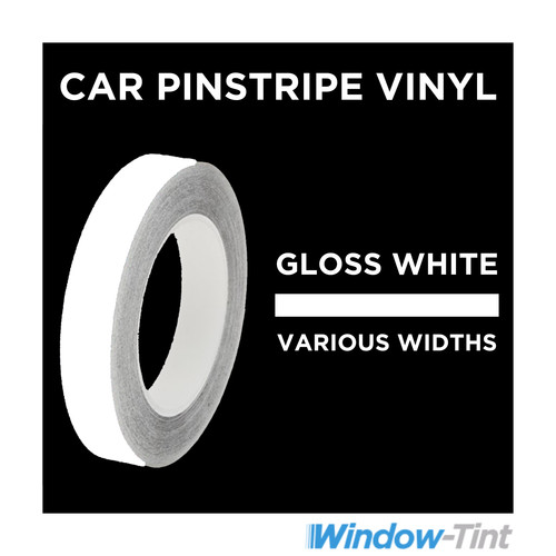 White gloss pin stripe roll - white,