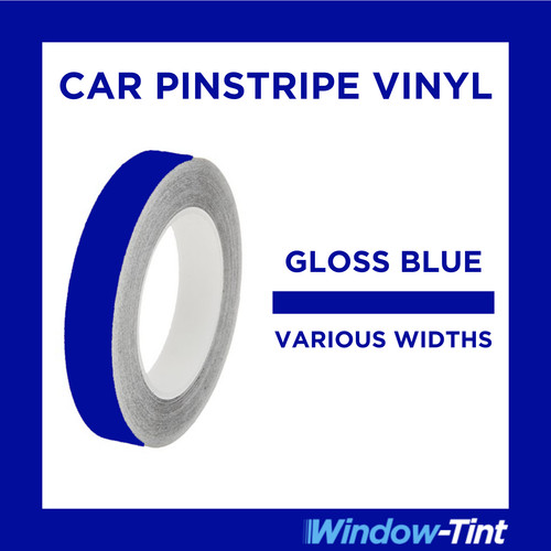 Blue gloss pin stripe - blue, roll