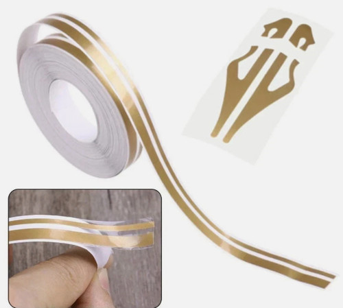 Double line tape - double, gold