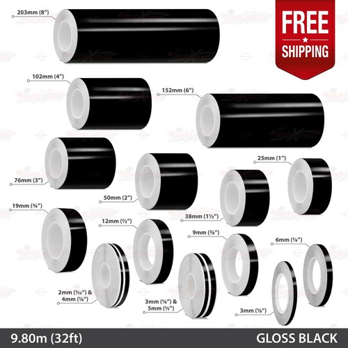 Gloss black roll pin - gloss, stripe