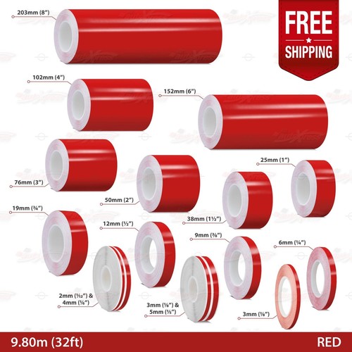 Red roll pin stripe car - red,