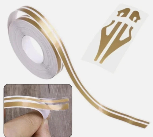 Double line tape - line, gold