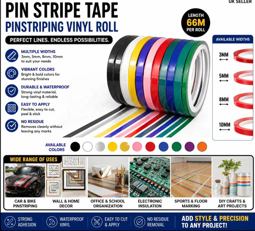 Pin stripe tape pinstripe - stripe, roll